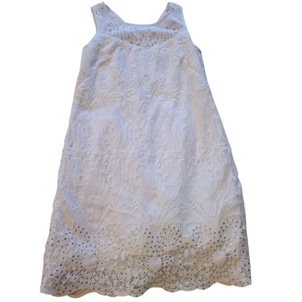 White House Black Market White Lace Dress Size 4